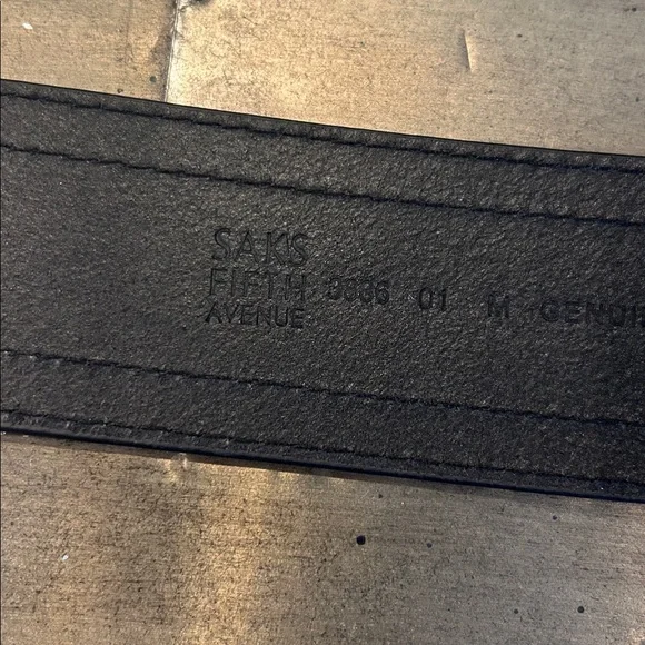 Saks Fifth Avenue Black Leather Belt - Picture 10 of 10